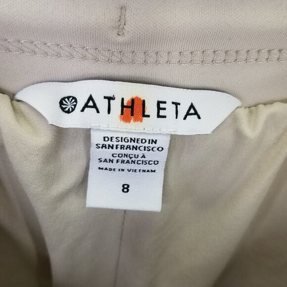 Athleta Apres Ski Shorts Women's 8 Solstice Quilted Cream Pull On Pockets NEW - Picture 10 of 16
